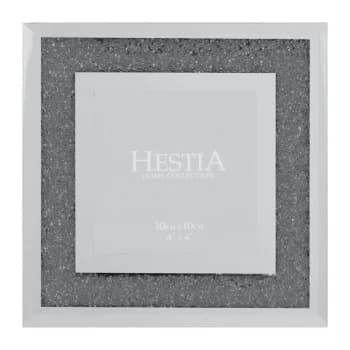 4" x 4" - HESTIA Mirror & Black Crystal Glass Frame