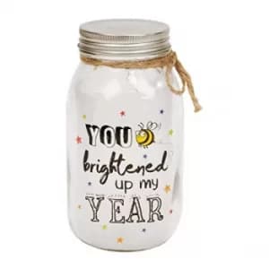 You Brighten Up My Year Light Up Jar