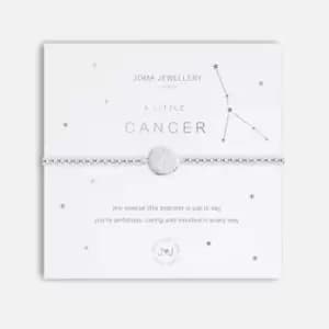 Joma Jewellery Womens A Little Cancer Silver Bracelet Stretch - Silver