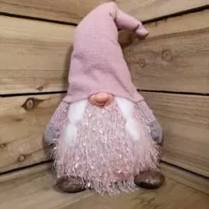 Premier 30cm Christmas Female Gonk with LED Light - Pink Hat