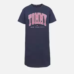 Tommy Hilfiger Girls Bold Varsity T-Shirt Dress - Twilight Navy - 14 Years