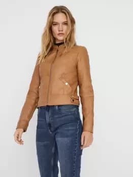 VERO MODA Short Coated Jacket Women Brown