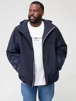Tommy Hilfiger Big & Tall Tech Hooded Zip Jacket - Desert Sky, Desert Sky, Size 5XL, Men