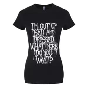 Grindstore Womens/Ladies Im Out Of Bed and Dressed T-Shirt (S) (Black)