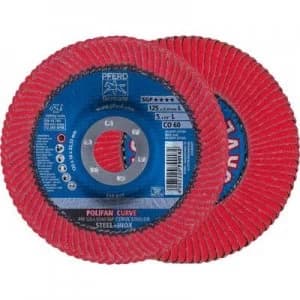 PFERD 67689066 POLIFAN-serrated washer PFR 125-L CO 60 SGP CURVE STEELOX Diameter 125mm 10 pc(s)