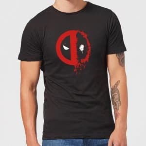 Marvel Deadpool Split Splat Logo T-Shirt - Black - 3XL - Black