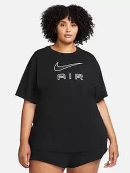 Nike Air Nsw Curve Bf Tee - Black, Size 18-20=1X, Women