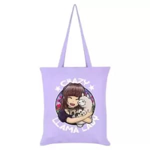Grindstore Crazy Llama Lady Tote Bag (One Size) (Lilac)