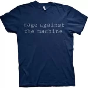 Rage Against The Machine - Original Logo Unisex XX-Large T-Shirt - Blue