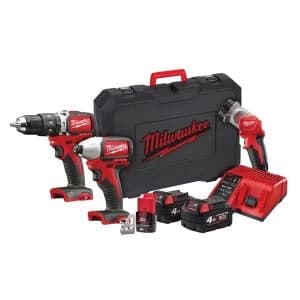 Milwaukee Power Tools M18 BLPP2D-423C Brushless Twin Pack 18V 2 x 4.0Ah, 12V 1 x 2.0Ah
