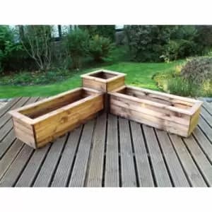 Charles Taylor Corner Planter Set, Wood
