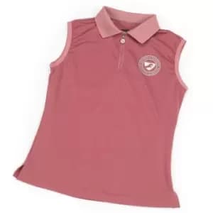 Aubrion Girls Harrow Sleeveless Polo Shirt (13-14 Years) (Dusky Pink)