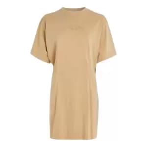 Calvin Klein Jeans Garment Dye Darted T-Shirt Dress - Beige