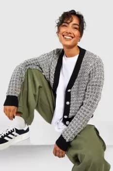 Boucle Knitted Crop Cardigan