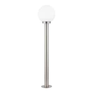 Netlighting Nisia 1 Light Outdoor Bollard Stainless Steel IP44, E27