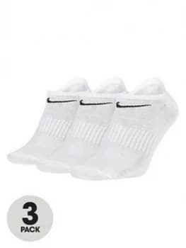 Nike Everyday 3pk Socks - White Size M Women