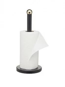 Masterclass Stainless Steel Matt Black And Brass Kitchen Roll Holder