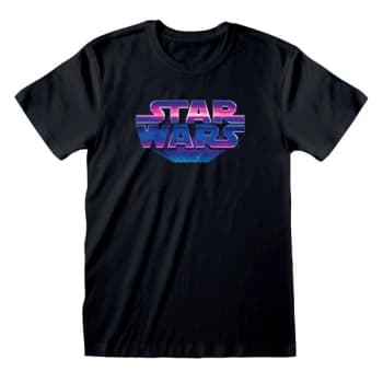 Star Wars - 80s Logo Unisex XX-Large T-Shirt - Black