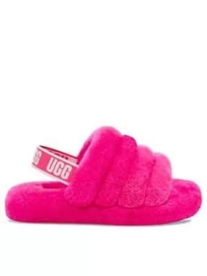 UGG Fluff Yeah Slide Slipper, Rose, Size 12 Younger
