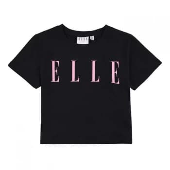 Elle Cropped T Shirt - Black