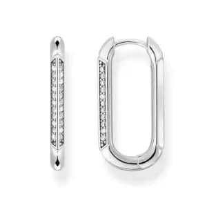 THOMAS SABO Silver Zirconia Link Hoop Earrings