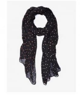 Mint Velvet Mini Star Printed Scarf - Black