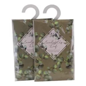 Set of 2 Eucalyptus Leaf Fragranced Sachets, 20gm