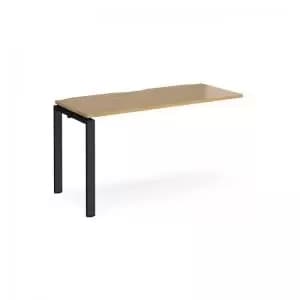Adapt add on unit single 1400mm x 600mm - Black frame and oak top