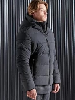 Superdry Ombre Sports Padded Jacket, Grey Size M Men