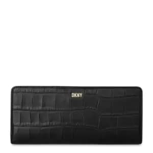 DKNY Sidney Embossed Leather Wallet - Black