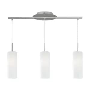Eglo Troy 3 - 3 Light Ceiling Pendant Bar Satin Nickel, E27