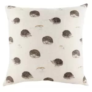 Oakwood Hedgehogs Repeat Square Cushion Multicolour