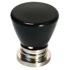 BQ Black Satin Round Furniture Knob Pack of 1