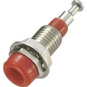 Jack socket Socket vertical vertical Pin diameter 2mm Red SCI