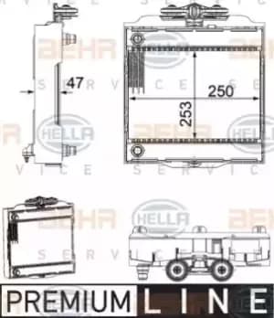 x1 Behr Heat Exchanger 8MK376746-511 Genuine replacement part for Car Made in DE