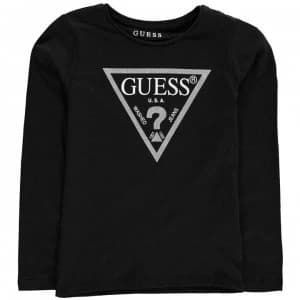 Guess Sleeve Logo T Shirt - Black A996