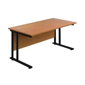 Jemini Rectangular Double Upright Cantilever Desk 1200x800x730mm Nova