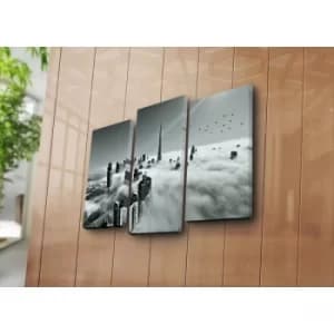 3KBPAT-30 Multicolor Decorative Canvas Painting (3 Pieces)