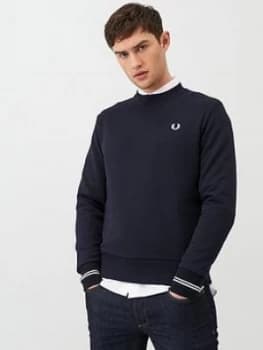 Fred Perry Crew Neck Sweatshirt - Navy Size M Men