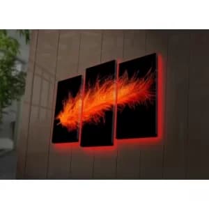 3PATDACT-19 Multicolor Decorative LED Lighted Canvas Painting (3 Pieces)