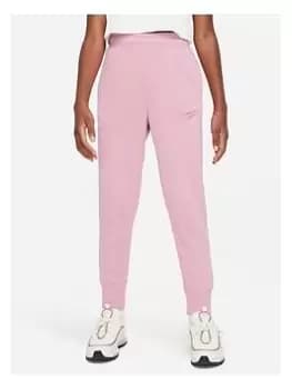Nike Older Girls Style Essentials Fleece Pants - Dark Pink Size L=12-13 Years