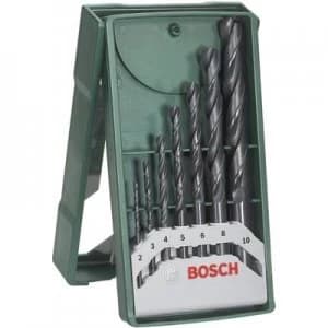 Bosch Accessories 2607019673 HSS Metal twist drill bit set 7 Piece 2 mm, 3 mm, 4 mm, 5 mm, 6 mm, 8 mm, 10 mm rolled DIN 338 Cylinder shank 1 Set