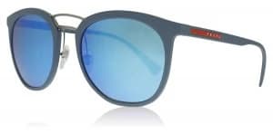 Prada Sport PS04SS Sunglasses Blue Rubber VHG5M2 54mm