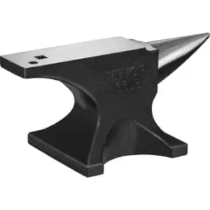 VEVOR Single Horn Anvil, 66Lbs Cast Steel Anvil, High Hardness Rugged Round Horn Anvil Blacksmith, Large Countertop and Stable Base, with Round and