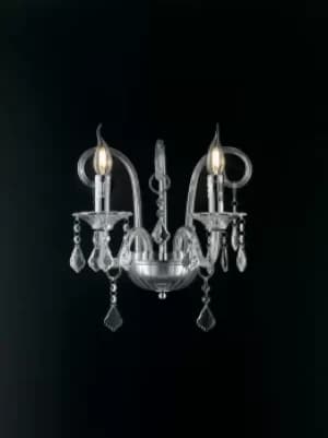 Wall Light Chrome, Crystal 32x30x22cm