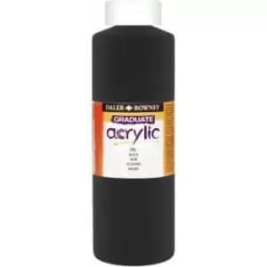 Daler-Rowney 123100026 Graduate Acrylic Paint 1L Black
