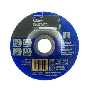 Wickes Metal Flat Cutting Disc 115mm - Pack of 5