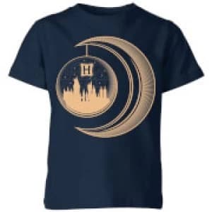 Harry Potter Globe Moon Kids T-Shirt - Navy - 11-12 Years