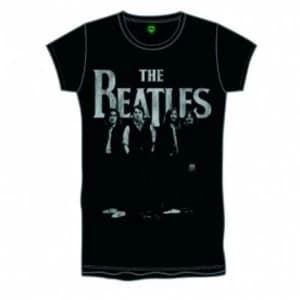 The Beatles Iconic & Logo Boys Black T Shirt Medium