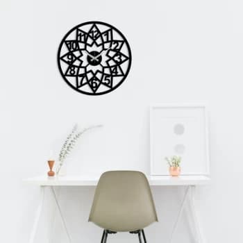 Metal Wall Clock 20 - Black Decorative Metal Wall Clock